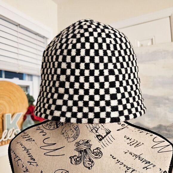 New Trendy Faux Fur Checkered Bucket Hat main image 11